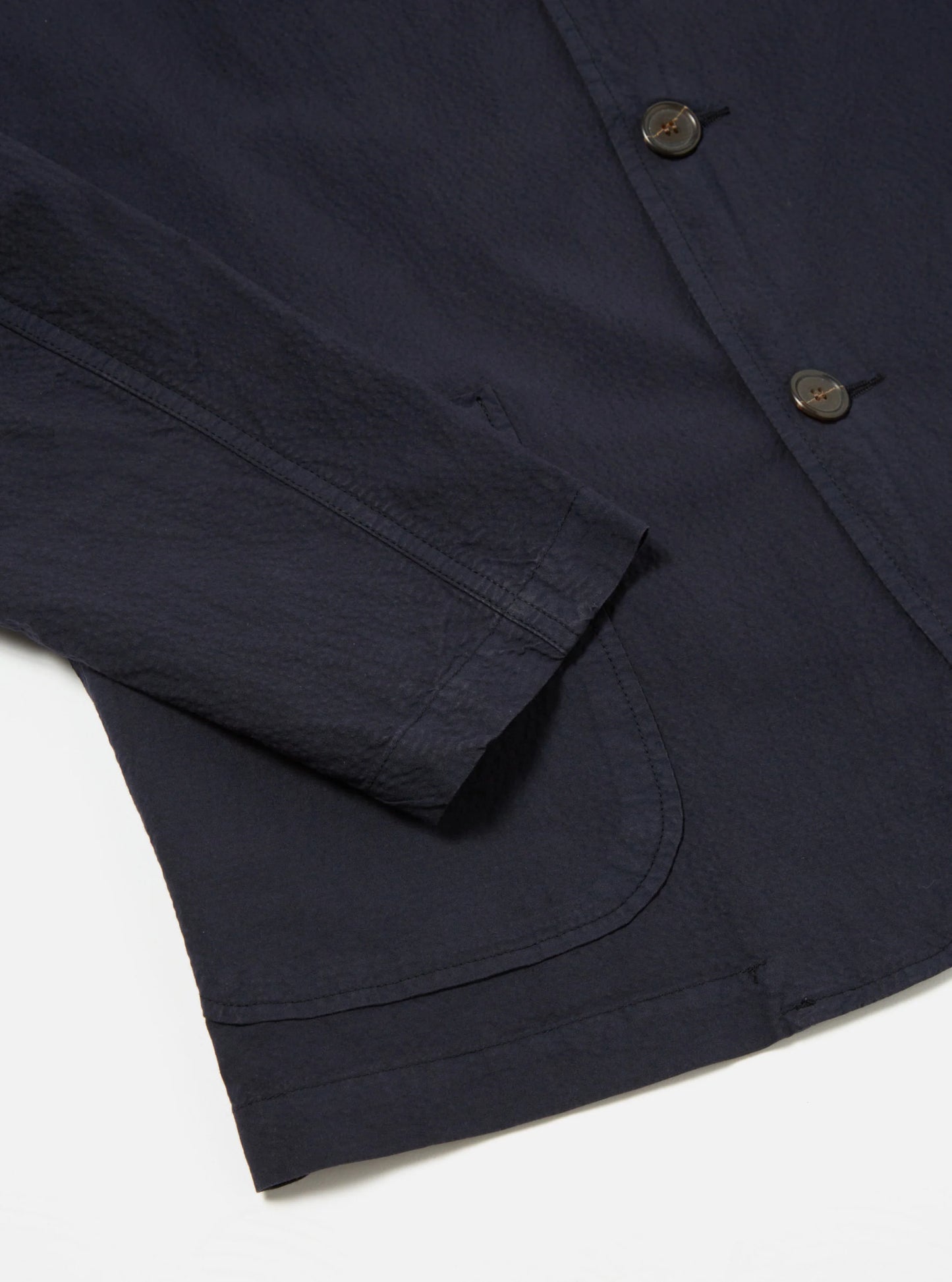 Veste "Three Button" Navy Seersucker II