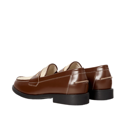 Penny Loafer "Wild Chestnut + White Rattan"