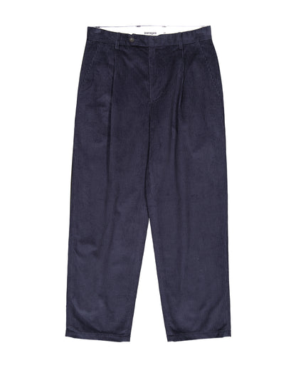 Wide Pleats Cord Pants